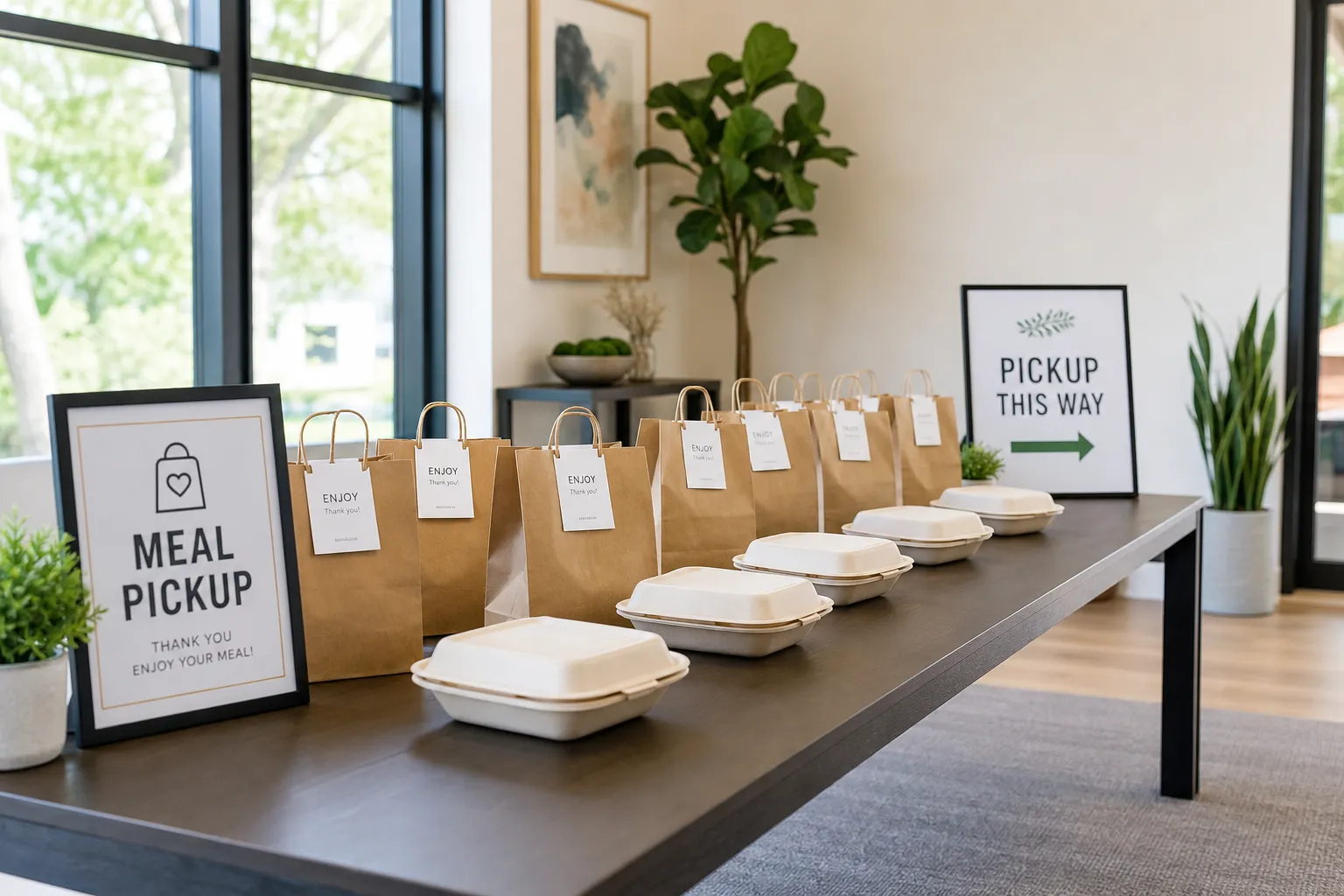 Meal delivery pickup layout designed for smooth guest flow in Northglenn