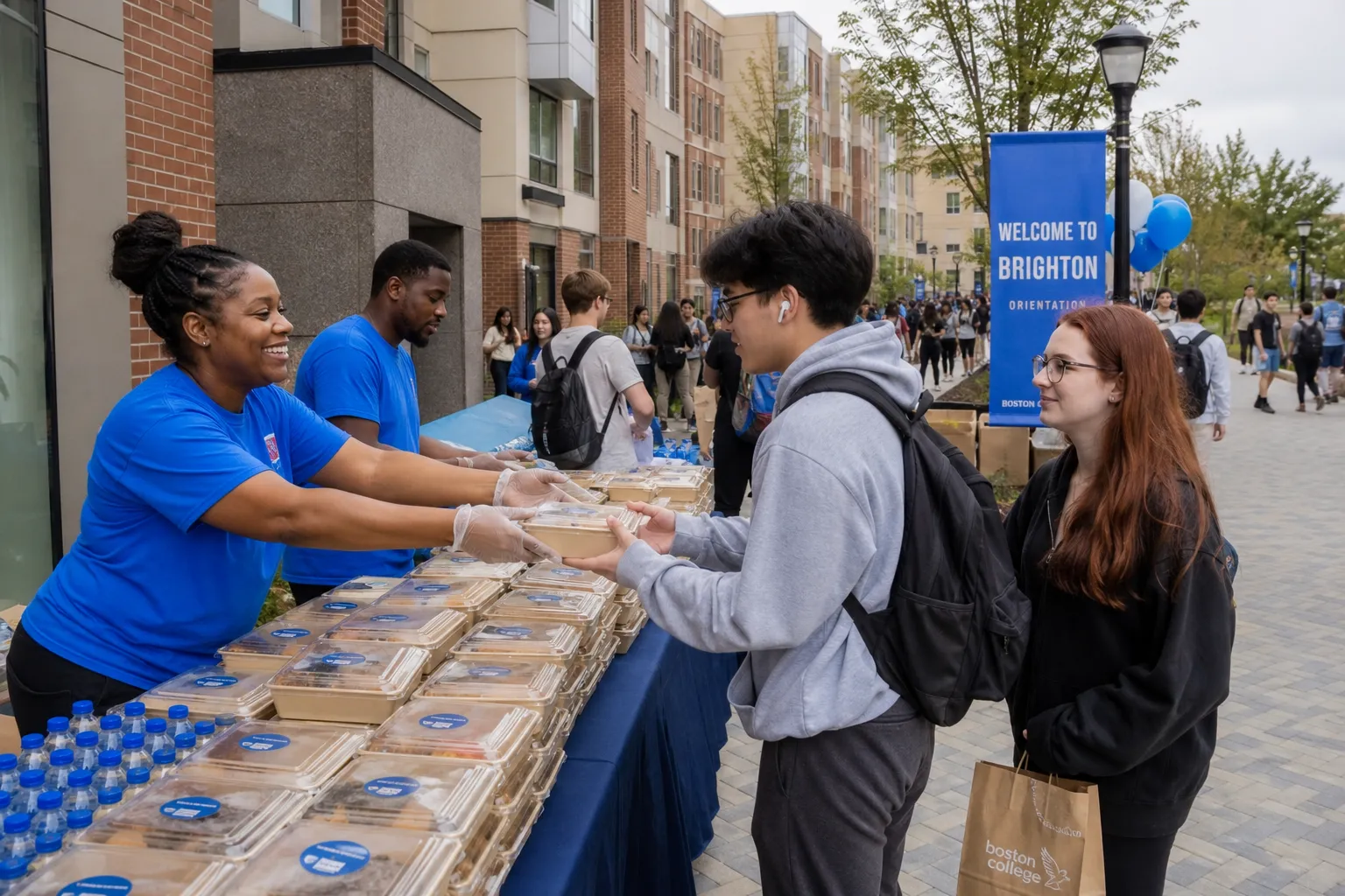 Grab-and-go takeout restaurant service for orientation day in Brighton