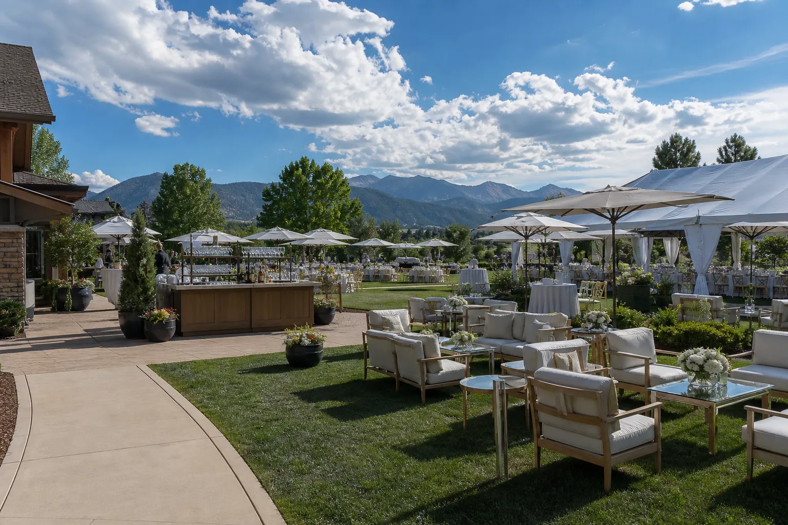 How an Event Planner Organizes Seating, Shade, and Comfort for Food and Beverage Consultant Events in Parker