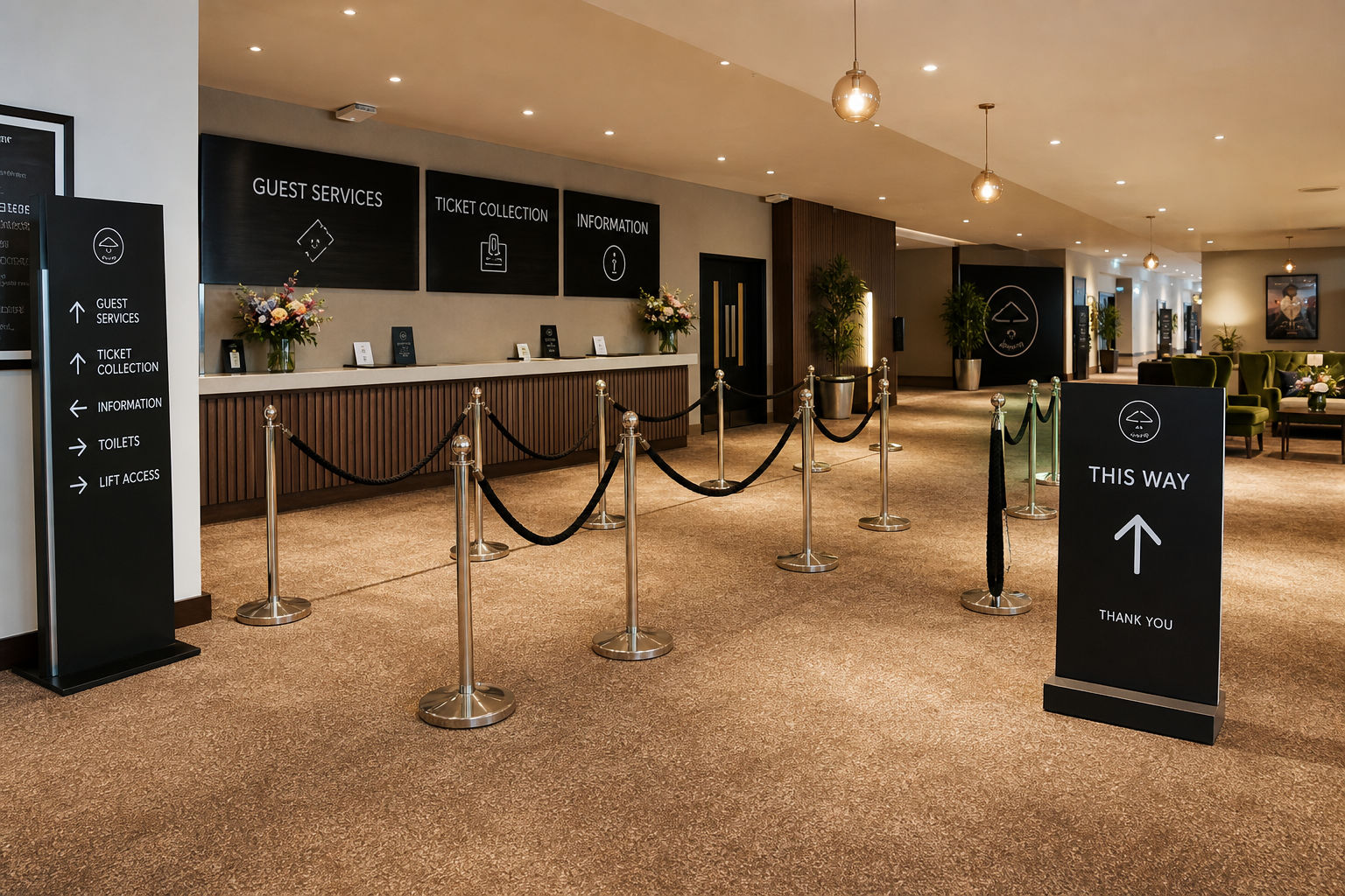 Accessible service layout and seating plan for an event in Brighton