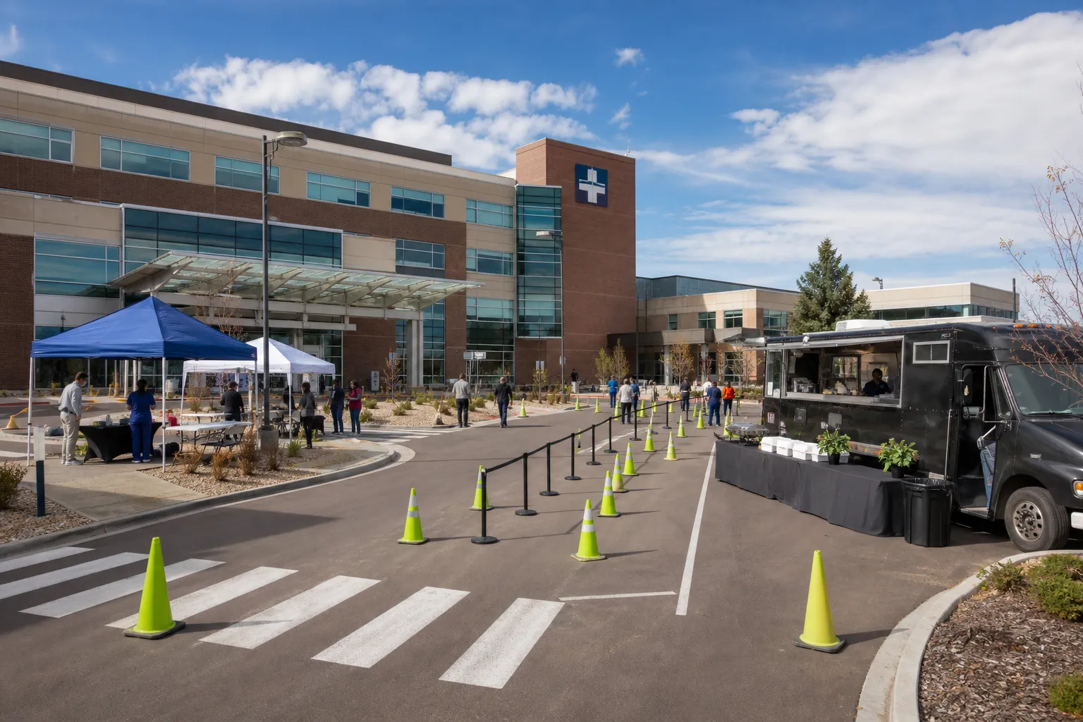 Event planner layout for a hospital staff appreciation event in Wheat Ridge